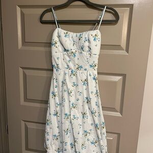 Ruby Rox Blue Floral Midi Dress